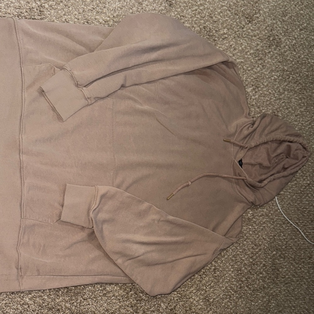 Stradivarius Tan Crewneck Sweater Soft Cotton Blend